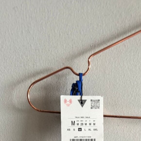 Zara Womens Bloggers Favorite Strappy Poplin Tie Midi Dress Blue Size Medium - Picture 5 of 15